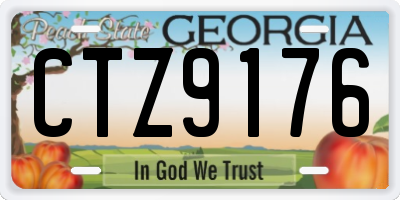 GA license plate CTZ9176