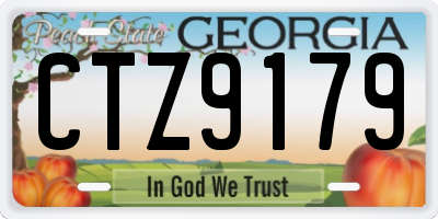 GA license plate CTZ9179