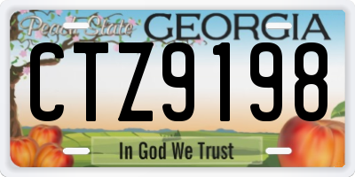 GA license plate CTZ9198