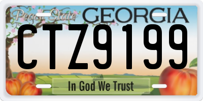 GA license plate CTZ9199