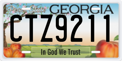 GA license plate CTZ9211