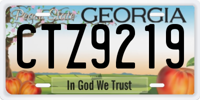 GA license plate CTZ9219