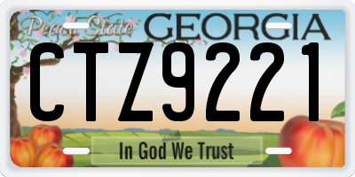 GA license plate CTZ9221