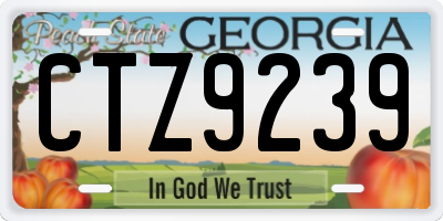 GA license plate CTZ9239