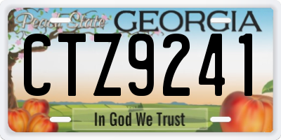 GA license plate CTZ9241