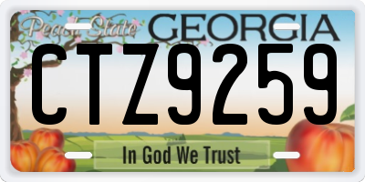 GA license plate CTZ9259