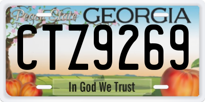 GA license plate CTZ9269