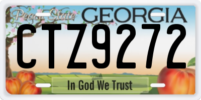 GA license plate CTZ9272