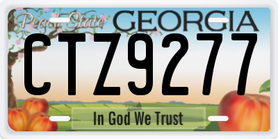GA license plate CTZ9277