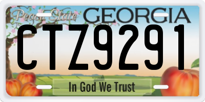 GA license plate CTZ9291