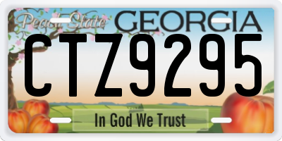 GA license plate CTZ9295