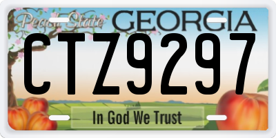 GA license plate CTZ9297