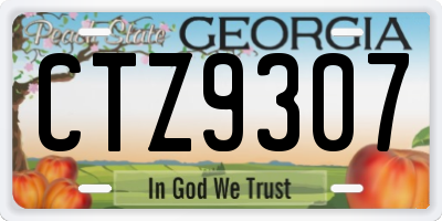GA license plate CTZ9307