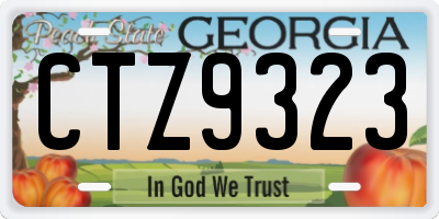 GA license plate CTZ9323