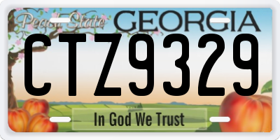 GA license plate CTZ9329