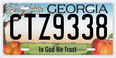 GA license plate CTZ9338