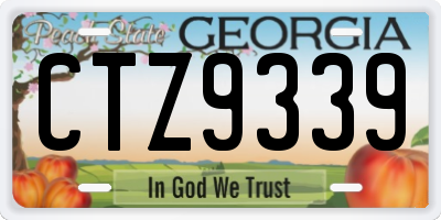 GA license plate CTZ9339