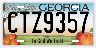 GA license plate CTZ9357