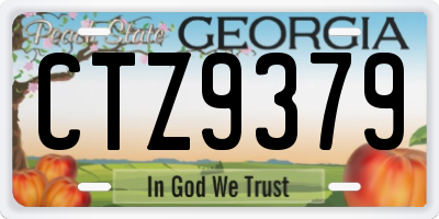 GA license plate CTZ9379