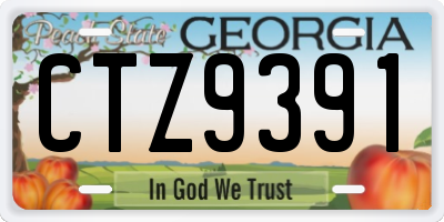 GA license plate CTZ9391