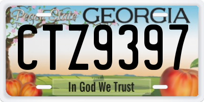 GA license plate CTZ9397