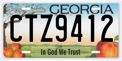 GA license plate CTZ9412