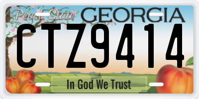 GA license plate CTZ9414