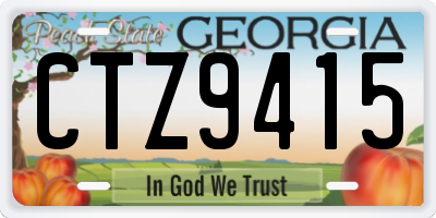 GA license plate CTZ9415