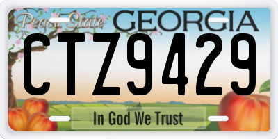 GA license plate CTZ9429