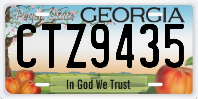 GA license plate CTZ9435