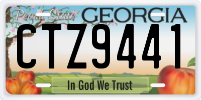 GA license plate CTZ9441