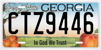 GA license plate CTZ9446