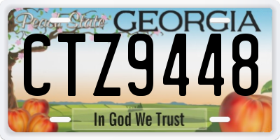 GA license plate CTZ9448