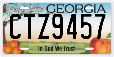 GA license plate CTZ9457