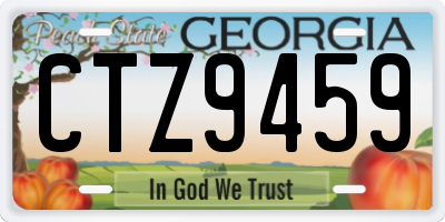 GA license plate CTZ9459
