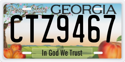 GA license plate CTZ9467