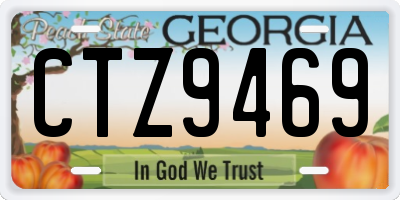 GA license plate CTZ9469
