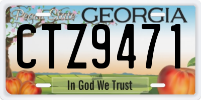 GA license plate CTZ9471