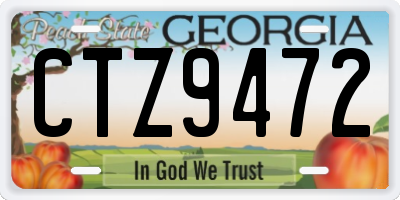 GA license plate CTZ9472