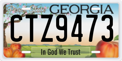 GA license plate CTZ9473