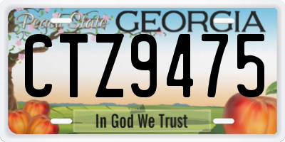 GA license plate CTZ9475