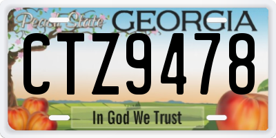 GA license plate CTZ9478