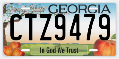 GA license plate CTZ9479