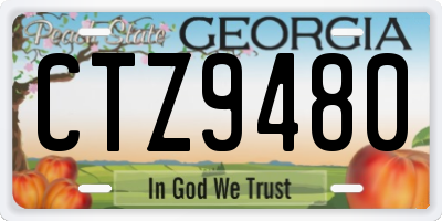GA license plate CTZ9480
