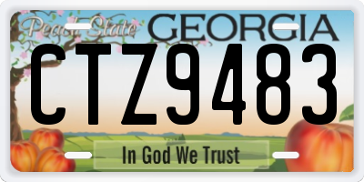 GA license plate CTZ9483