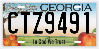 GA license plate CTZ9491