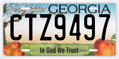 GA license plate CTZ9497