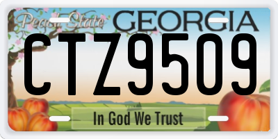 GA license plate CTZ9509