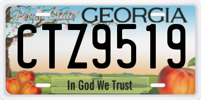 GA license plate CTZ9519