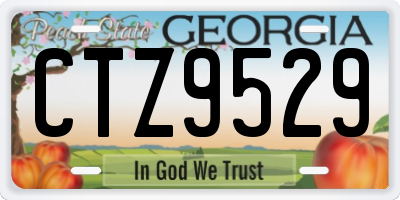 GA license plate CTZ9529